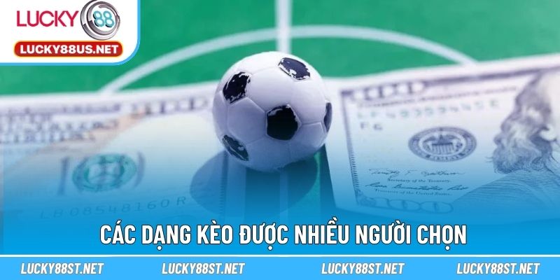 Các dạng kèo được nhiều người chọn